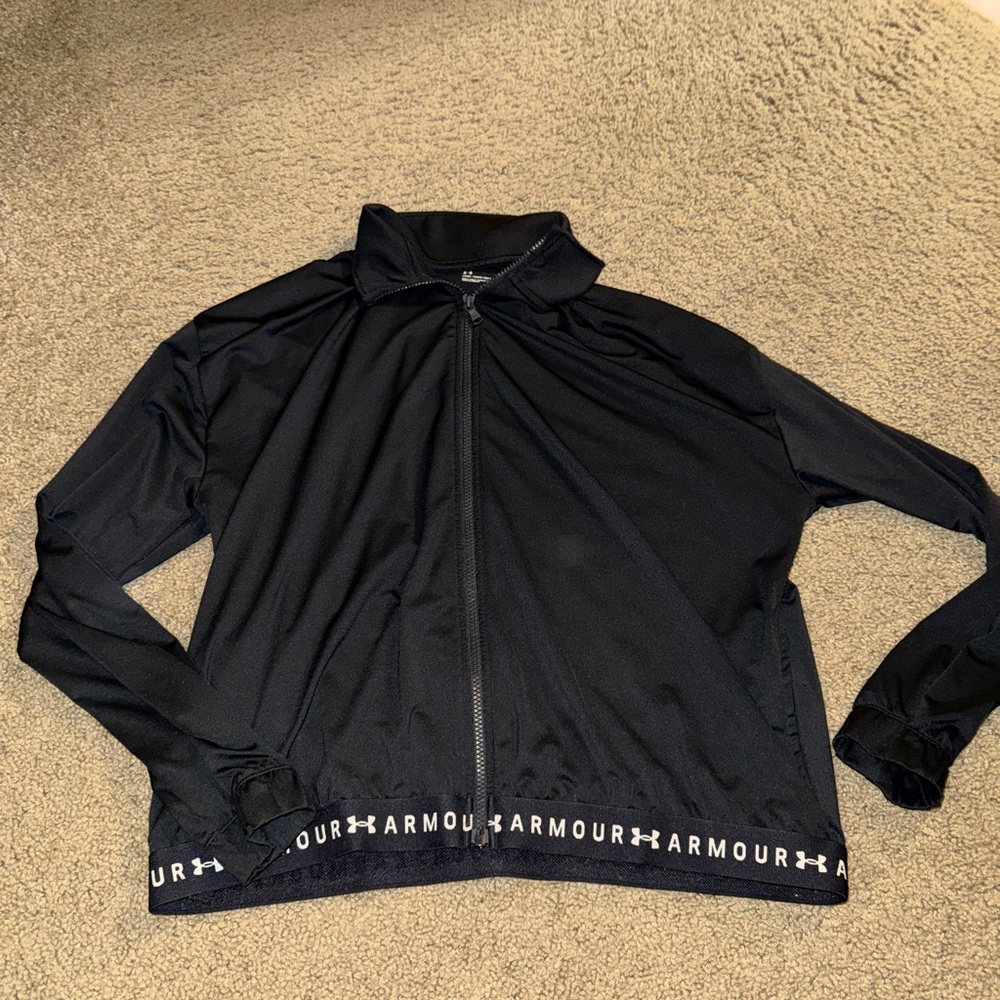 Under Armour Black Zip-Up Track Jacket